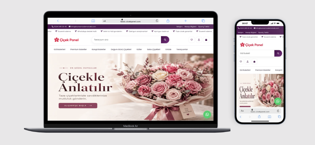 Çiçek Panel Basic Tema
