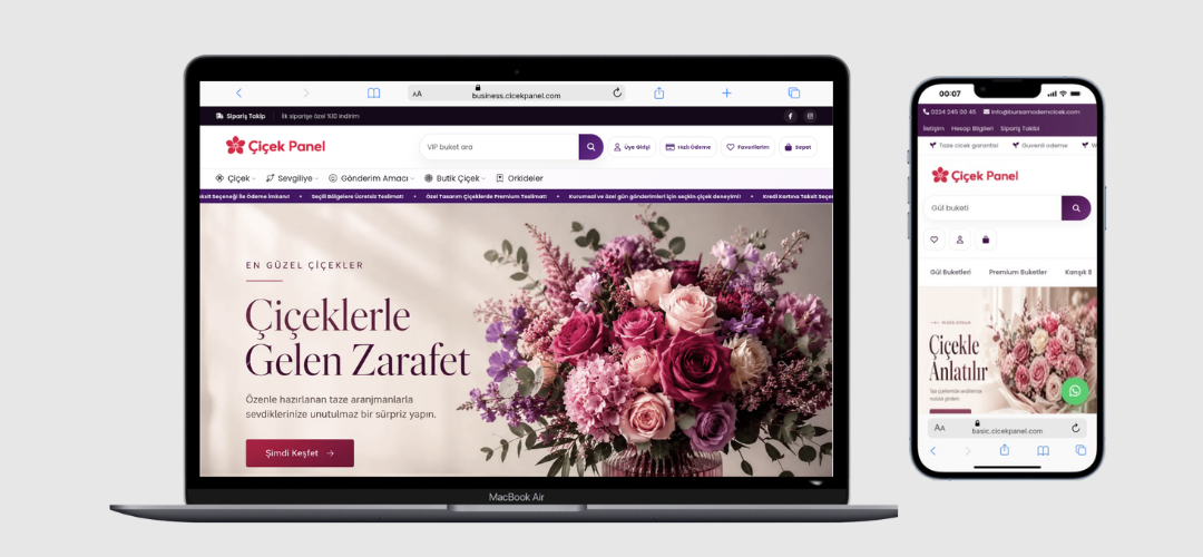Çiçek Panel Business Tema